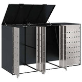 Wheelie Bin Storage for 3 Bins Steel Anthracite