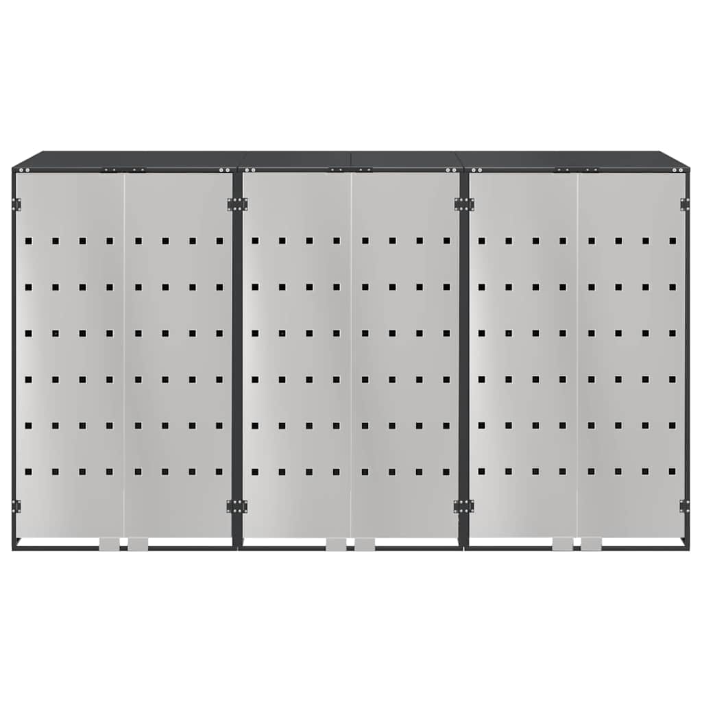 Wheelie Bin Storage for 3 Bins Steel Anthracite