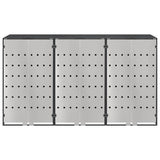 Wheelie Bin Storage for 3 Bins Steel Anthracite