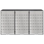 Wheelie Bin Storage for 3 Bins Stainless Steel Anthracite