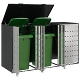 Wheelie Bin Storage for 3 Bins Steel Anthracite