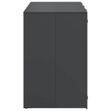 Wheelie Bin Storage for 3 Bins Steel Anthracite - Close-Up Angle