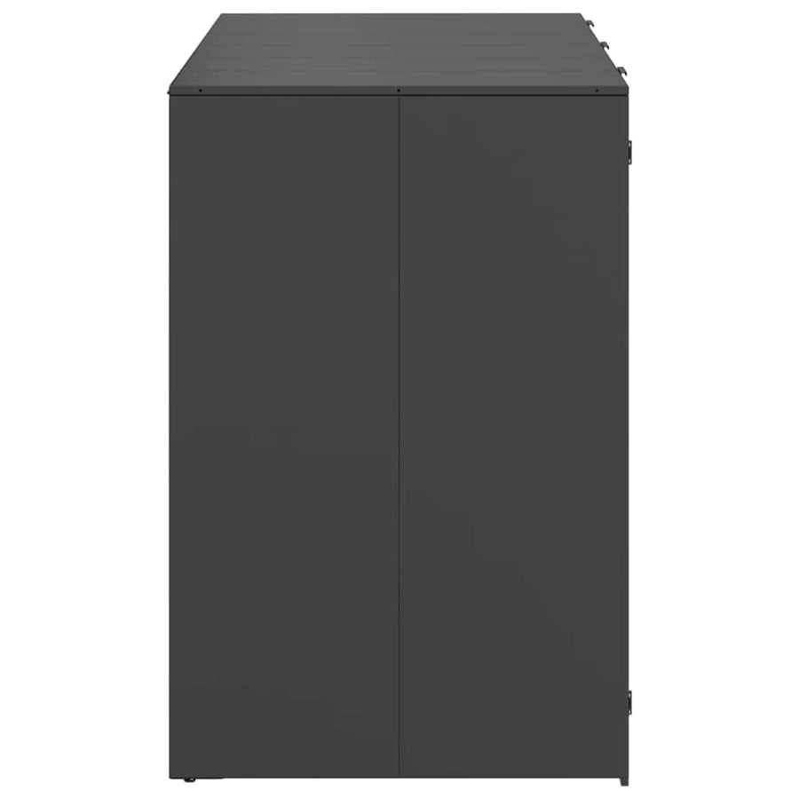 Wheelie Bin Storage for 3 Bins Stainless Steel Anthracite