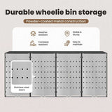 Wheelie Bin Storage for 3 Bins Steel Anthracite