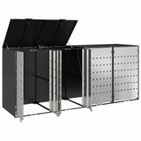 Wheelie Bin Storage for 3 Bins Steel Anthracite