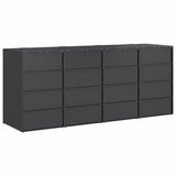 Wheelie Bin Storage for 3 Bins Steel Anthracite