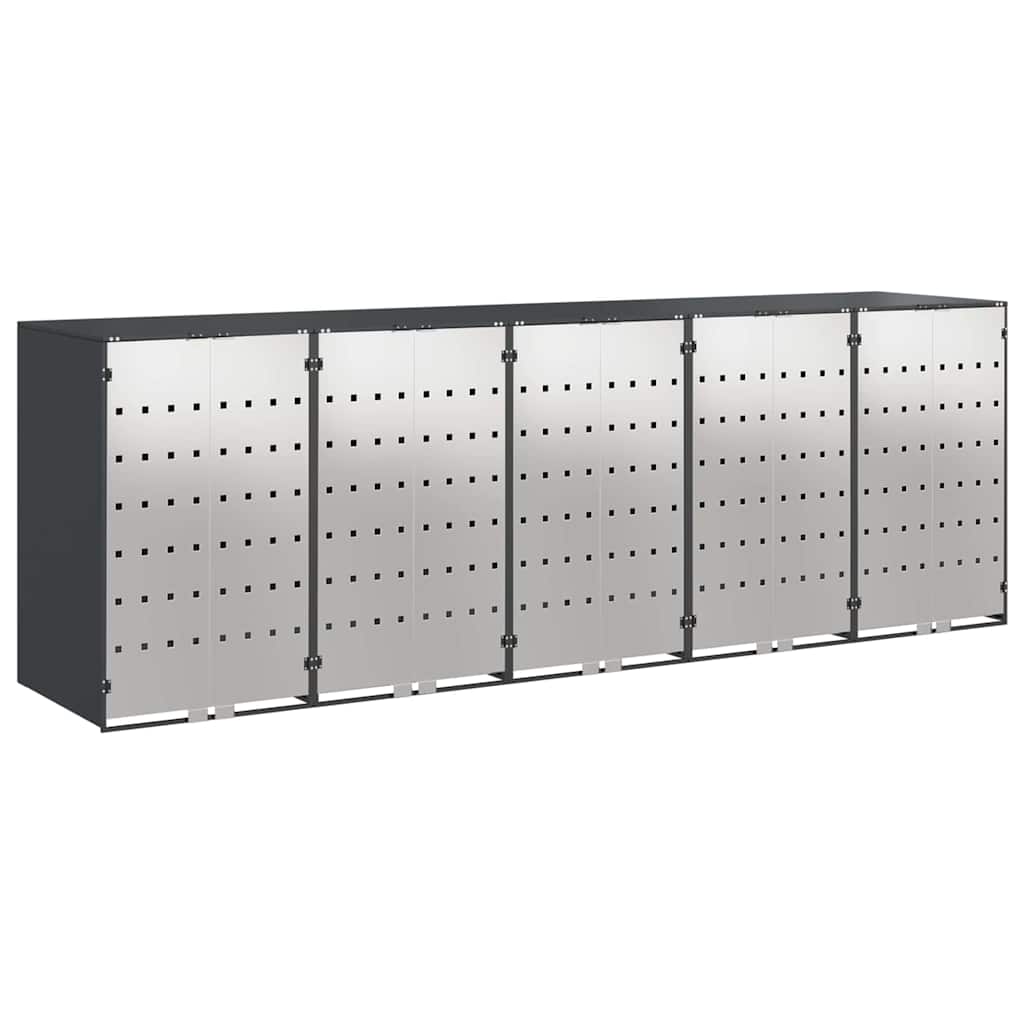 Wheelie Bin Storage for 3 Bins Steel Anthracite