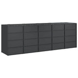 Wheelie Bin Storage for 3 Bins Steel Anthracite