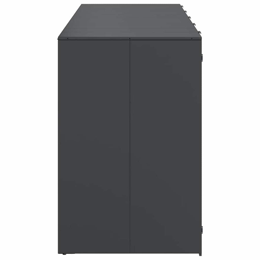Wheelie Bin Storage for 3 Bins Stainless Steel Anthracite