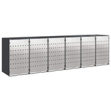 Wheelie Bin Storage for 3 Bins Steel Anthracite