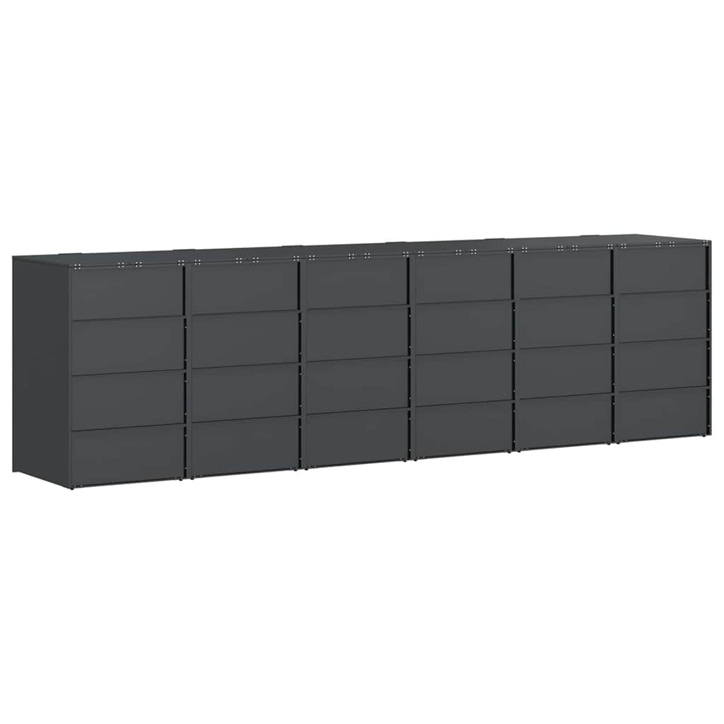 Wheelie Bin Storage for 3 Bins Steel Anthracite