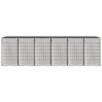 Wheelie Bin Storage for 3 Bins Stainless Steel Anthracite