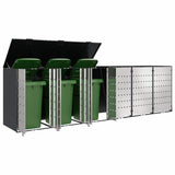 Wheelie Bin Storage for 3 Bins Steel Anthracite