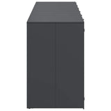 Wheelie Bin Storage for 3 Bins Steel Anthracite - Close-Up Angle