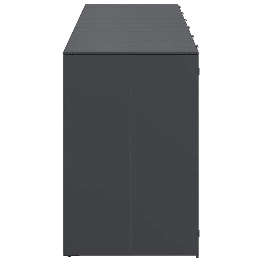 Wheelie Bin Storage for 3 Bins Stainless Steel Anthracite