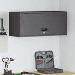 Wall Cabinet for Garage Black 80 x 33 x 35 cm