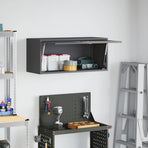 Wall Cabinet for Garage Black 80 x 33 x 35 cm