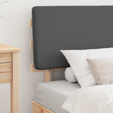 Bed Frame with Upholstered Headboard Dark Grey 90 x 190 cm - Side View
