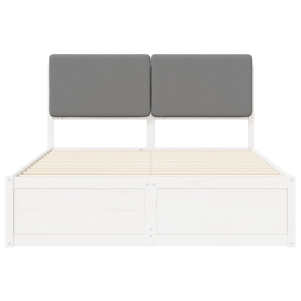 Bed Frame with Upholstered Headboard Dark Grey 150 x 200 cm