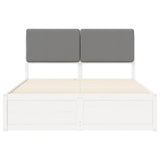 Bed Frame with Upholstered Headboard Dark Grey 150 x 200 cm - Top-Down View