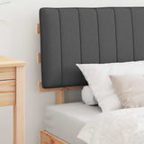 Bed Frame with Upholstered Headboard Dark Grey 90 x 190 cm - Side View
