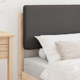 Bed Frame with Upholstered Headboard Dark Grey 90 x 190 cm - Side View