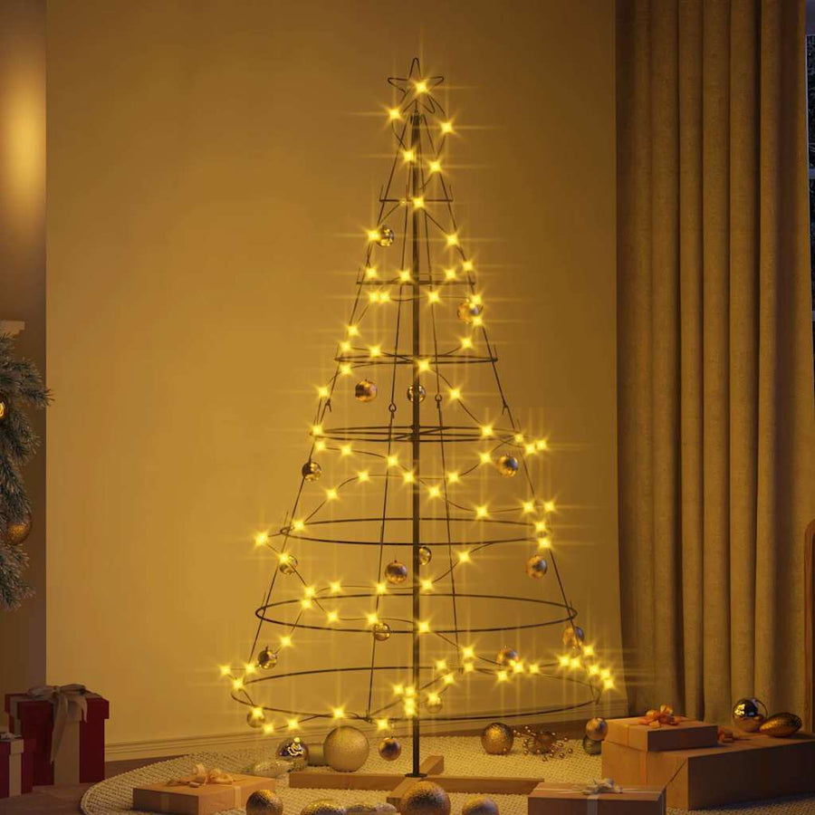 Christmas Cone Tree with Stand Black 180,5 cm Steel