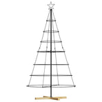 Christmas Cone Tree with Stand Black 180,5 cm Steel