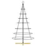 Christmas Cone Tree with Stand Black 180,5 cm Steel