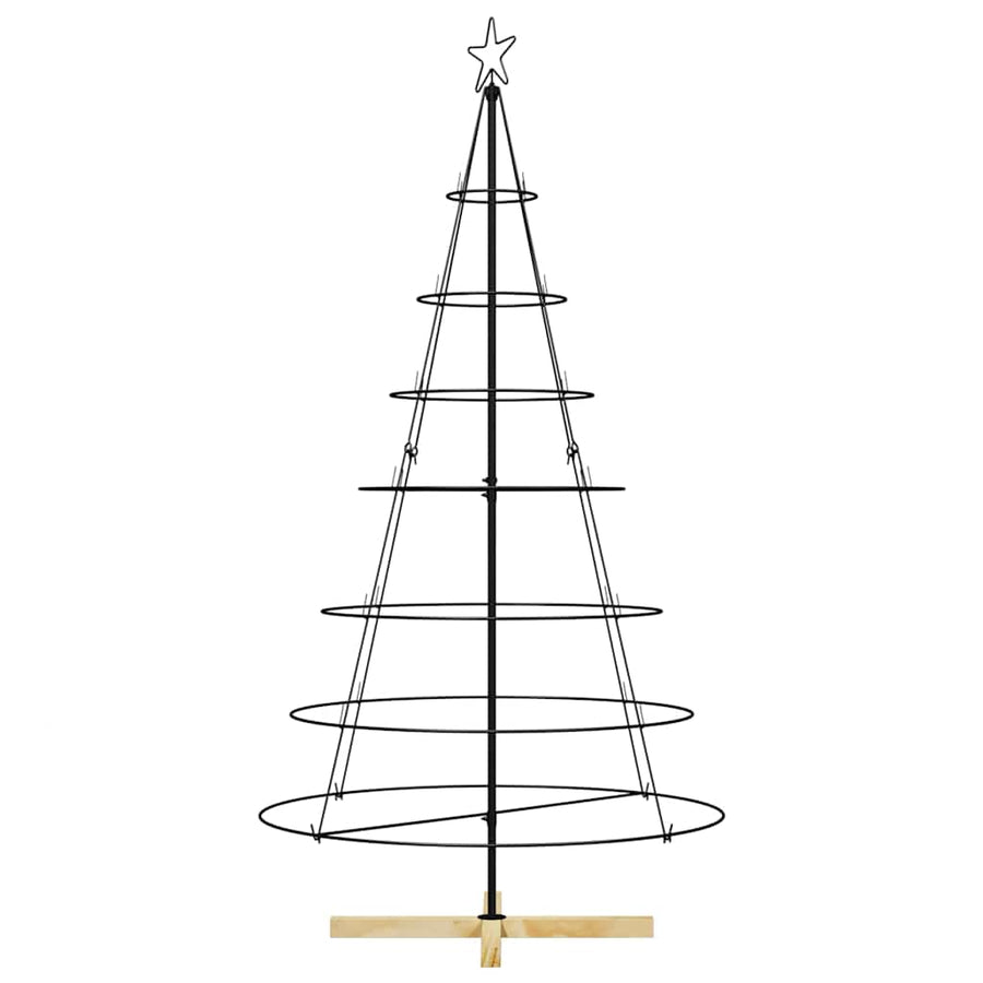 Christmas Cone Tree with Stand Black 180,5 cm Steel