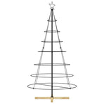 Christmas Cone Tree with Stand Black 180,5 cm Steel