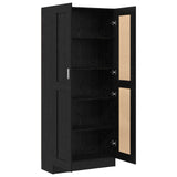 Book Cabinet Black Oak 82,5 x 30,5 x 185 cm Engineered Wood - 45-Degree Angle