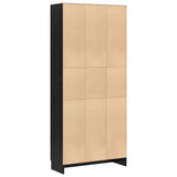 Book Cabinet Black Oak 82,5 x 30,5 x 185 cm Engineered Wood - Low Angle