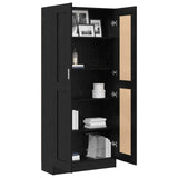 Book Cabinet Black Oak 82,5 x 30,5 x 185 cm Engineered Wood - Side View