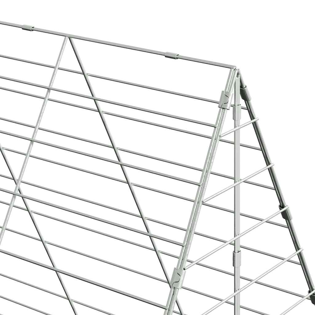 Chicken Cage 2 pcs Silver 600 x 100 x 210 cm Galvanised Steel