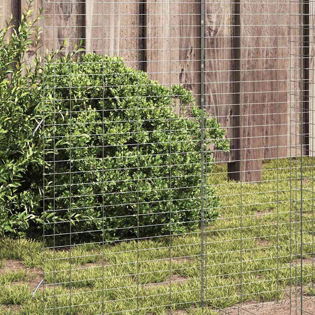 Chicken Cage 2 pcs Silver 600 x 100 x 210 cm Galvanised Steel