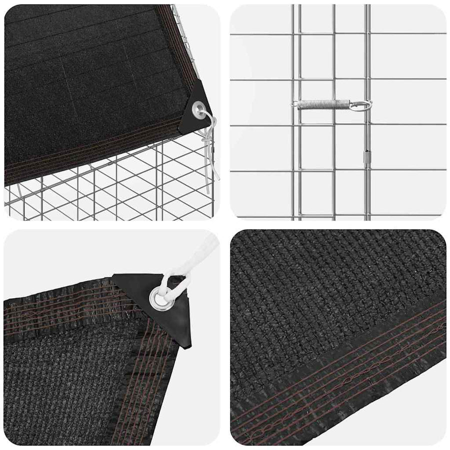 Chicken Cage 2 pcs Silver 600 x 100 x 210 cm Galvanised Steel