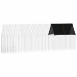 Chicken Cage 2 pcs Silver 600 x 100 x 210 cm Galvanised Steel - Front View