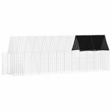 Chicken Cage 2 pcs Silver 600 x 100 x 210 cm Galvanised Steel - 45-Degree Angle