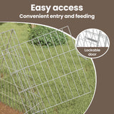 Chicken Cage Silver 110 x 55 x 55 cm Galvanised Steel - Extra Image