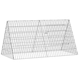 Chicken Cage Silver 110 x 55 x 55 cm Galvanised Steel - Front View
