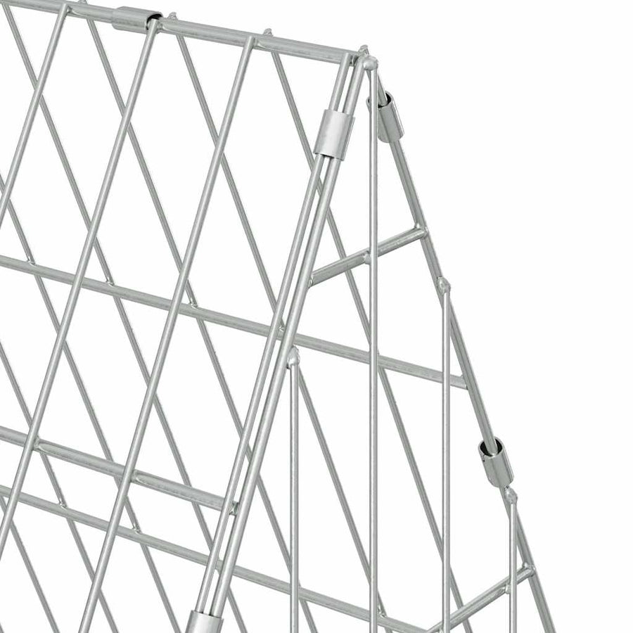 Chicken Cage Silver 215 x 55 x 55 cm Galvanised Steel