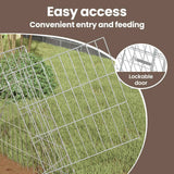 Chicken Cage Silver 215 x 55 x 55 cm Galvanised Steel