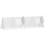 Chicken Cage Silver 215 x 55 x 55 cm Galvanised Steel - Top-Down View