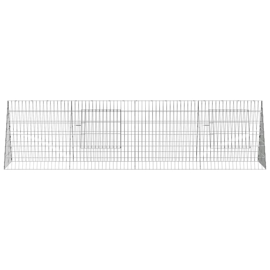 Chicken Cage Silver 215 x 55 x 55 cm Galvanised Steel