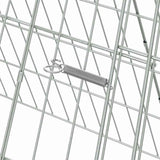 Chicken Cage Silver 650 x 55 x 55 cm Galvanised Steel - Low Angle