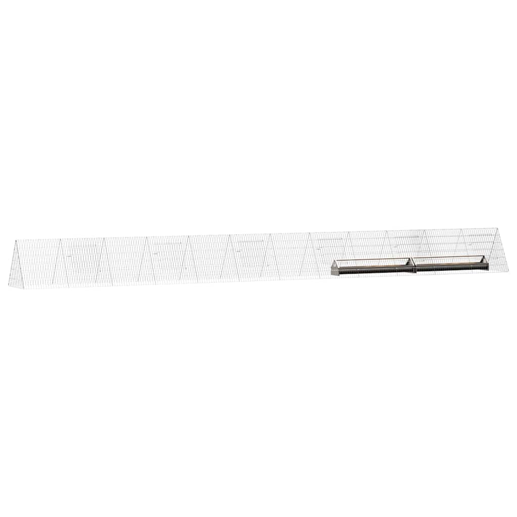 Chicken Cage Silver 650 x 55 x 55 cm Galvanised Steel