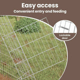 Chicken Cage Silver 110 x 100 x 85 cm Galvanised Steel - Extra Image