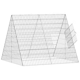 Chicken Cage Silver 110 x 100 x 85 cm Galvanised Steel - Top-Down View