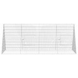 Chicken Cage Silver 215 x 100 x 85 cm Galvanised Steel - 45-Degree Angle